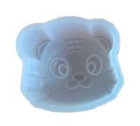Songelt Moules en silicone en forme de tigre/chien - Moules à gâteaux en forme de dessin animé - Moules à biscuits au micro-ondes - Moules à chocolat en silicone