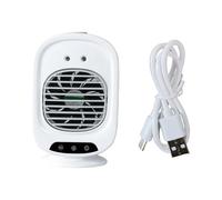 Songelt Petit ventilateur brumisateur multifonction rechargeable par USB pour camping, voyage et étude, refroidissement silencieux