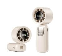 Songelt Petit ventilateur portable rechargeable à main réglable pour voyage, camping, extérieur à piles