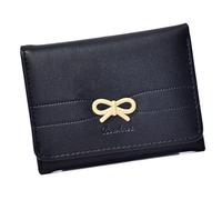 Songelt Petits portefeuilles compacts en cuir synthétique pour femme - Porte-cartes - Sac à main pour femme - Pochette à trois volets, Noir , Beauté de masse
