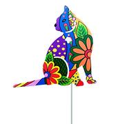 Songelt Piquet coloré en métal pour décoration d'Halloween effrayante pour jardin, pot de fleurs, décoration de jardin