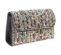 Songelt Pochette de soirée pour femme avec strass - Sac à main à chaîne - Sac à bandoulière tendance - Cadeau sous les bras - Chaîne à bandoulière, couleur, One Size