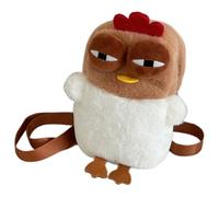 Songelt Pochettes en peluche tendance en forme de poulet, sac à main à bandoulière, porte-monnaie élégant pour enfants, sac à main en peluche