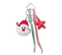 Songelt Porte-clés Père Noël fait à la main ornement de vacances pour sac cadeau décoration porte-clés en tricot accessoire pour festival en forme d'étoile, I, taille unique