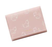 Songelt Portefeuille compact en cuir PU pour femme avec porte-cartes et porte-monnaie avec motif de chats de dessin animé et fenêtre transparente pour femme élégant, a, Beauté de masse