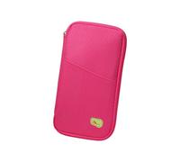 Songelt Portefeuille de voyage contemporain avec tissu résistant aux déchirures et étui de rangement compact pour passeports d'embarquement, rose rouge, Beauté de masse