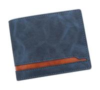 Songelt Portefeuille léger pour homme avec plusieurs emplacements pour cartes et porte-monnaie de voyage compact décontracté pour un usage quotidien Design unique Portefeuille pour homme, bleu, Beauté