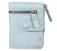 Songelt Portefeuilles compacts pour femme - Pochette à deux plis en cuir synthétique - Porte-cartes de crédit - Sac à monnaie de voyage pour femme, bleu, Beauté de masse