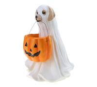 Songelt Pour Halloween créatif chien pour statues avec citrouille porte-bonbons, bol à sucre, décoration de fête, support de bol d'Halloween