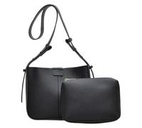 Songelt Sac à bandoulière de grande capacité pour femme, sac à bandoulière simple, sac à bandoulière élégant en cuir PU pour tous les jours, bandoulière de grande capacité en cuir PU, Noir , One Size