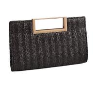 Songelt Sac à bandoulière élégant pour femme - Pochette de paille simple - Sac de soirée simple - Bandoulière en chaîne - Pour fête de bal de fin d'année, épaule simple - Embrayages de paille élégants