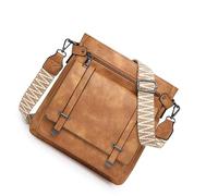 Songelt Sac à bandoulière élégant pour femme, sac à bandoulière tendance, seau en cuir PU, grande capacité, sac à bandoulière pour femme, grande capacité, seau tendance, Couleur abricot jaune, One