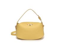 Songelt Sac à bandoulière en cuir synthétique pour femme Sac à bandoulière tendance Sac à main rétro Messagers pour femme Seau pour femme Seau simple épaule en cuir PU pour tous les jours, jaune, One