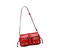 Songelt Sac à bandoulière en cuir synthétique pour femme - Sac à main punk - Esthétique - Pour les trajets quotidiens - En cuir synthétique - Pour femme - Esthétique - Portefeuille tendance, a, One
