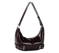 Songelt Sac à bandoulière en polyuréthane pour femme - Élégant sac à main sous les aisselles - Boucles décoratives pour un usage quotidien, café, One Size