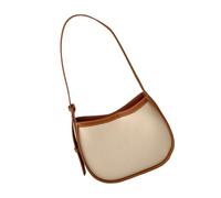 Songelt Sac à bandoulière pour femme - Tendance - Simple - Sac à main en toile - Pochette tendance avec fermeture éclair, marron, One Size