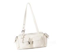 Songelt Sac à bandoulière pour femmes et filles - Pochette de soirée tendance en cuir synthétique sous le bras - Sac à main simple - Cadeau - Pochette avec fermeture éclair, beige, One Size