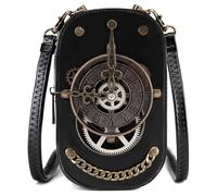 Songelt Sac à bandoulière punk pour femme, petit sac à main en cuir avec sangle réglable, sac à main compact pour téléphone