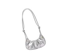 Songelt Sac à bandoulière texturé multifonction avec bandoulière réglable, sacoche pratique pour un usage quotidien, sac élégant sous les bras, Argenté., One Size