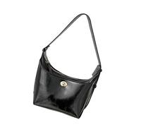 Songelt Sac à main simple sous le bras avec fermeture éclair pour femme et fille, Noir , One Size
