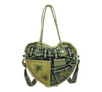 Songelt Sac à main tendance pour femme - Grande capacité - En forme de cœur - Pour tous les jours, Vert, One Size
