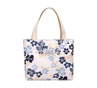 Songelt Sac de courses à imprimé floral pour femme - Sac à main en toile légère - Compartiment spacieux - Poignée supérieure ergonomique - Sac à main avec poignée supérieure - Motif floral, bleu, One