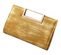 Songelt Sac de soirée pour femme avec chaîne amovible, sac à main élégant, sac à main en cuir PU pour mariage, enveloppe de soirée, bandoulière élégante pour fête, jaune, One Size
