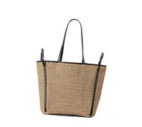 Songelt Sac en paille tissée pour femme - Grande capacité - Sac à bandoulière décontracté - Sac à main de voyage pour la plage et une utilisation quotidienne, multicolore, One Size