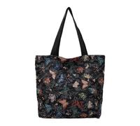 Songelt Sac fourre-tout esthétique en toile réutilisable pour femme, sac fourre-tout décontracté, vacances, shopping, travail, gym, design cadeau, tissu d'épicerie réutilisable, Noir , One Size