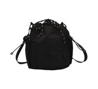 Songelt Sac seau compact unisexe en nylon avec sangle réglable, grande capacité, sac à bandoulière pour voyage, activités de plein air, sac à bandoulière pratique en nylon, Noir , One Size
