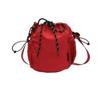 Songelt Sac seau compact unisexe en nylon avec sangle réglable, grande capacité, sac à bandoulière pour voyage, activités de plein air, sac à bandoulière pratique en nylon, Rouge, One Size
