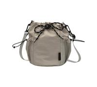 Songelt Sac seau compact unisexe en nylon avec sangle réglable, grande capacité, sac à bandoulière pour voyage, activités de plein air, sac à bandoulière pratique en nylon, gris, One Size
