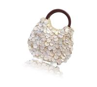 Songelt Sacs à main Hoboes pour femmes, sacs à main pour femmes, sacs à main avec poignée sur le dessus, sacs à main faits à la main, sacs à main en perles de coquillage, sacs à main de soirée, Coque