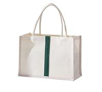 Songelt Sacs fourre-tout réutilisables en toile de jute avec poignée pour courses, sac à main de courses, multicolore, One Size