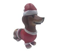 Songelt Sculpture de chien à longues pattes en résine de Noël pour intérieur/extérieur - Décoration d'intérieur pour les amoureux des animaux de compagnie