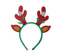 Songelt Serre-tête de renne de Noël avec cadre de lunettes en bois de cerf pour fête - Serre-tête de renne de Noël pour femme