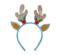 Songelt Serre-tête de renne de Noël avec cadre de lunettes en bois de cerf pour fête - Serre-tête de renne de Noël pour femme