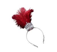 Songelt Serre-tête élégant à plumes avec strass pour carnavals, célébrations et amateurs de fête