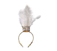 Songelt Serre-tête élégant à plumes avec strass pour carnavals, célébrations et amateurs de fête