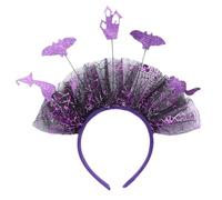Songelt Serre-tête en maille à paillettes pour Halloween, chauve-souris, bandeau fantaisie pour fête, décoration de cheveux, réunion de famille, coiffe noire