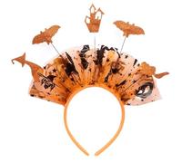 Songelt Serre-tête en maille à paillettes pour Halloween, chauve-souris, bandeau fantaisie pour fête, décoration de cheveux, réunion de famille, coiffe noire