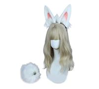 Songelt Serre-tête et queue avec fausses oreilles d'animaux - Accessoires de cosplay pour adultes et enfants - Bandeau fantaisie pour femme - Pour Halloween, fête d'anniversaire, cosplay, performance