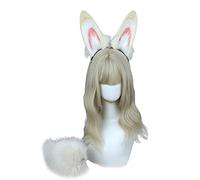 Songelt Serre-tête et queue avec fausses oreilles d'animaux - Accessoires de cosplay pour adultes et enfants - Bandeau fantaisie pour femme - Pour Halloween, fête d'anniversaire, cosplay, performance