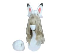 Songelt Serre-tête et queue avec fausses oreilles d'animaux - Accessoires de cosplay pour adultes et enfants - Bandeau fantaisie pour femme - Pour Halloween, fête d'anniversaire, cosplay, performance