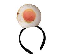 Songelt Serre-tête humoristique avec chapeau de nourriture - Costume amusant de fête hot-dog - Imitation chapeau d'œuf au plat
