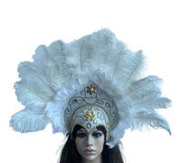 Songelt Serre-tête populaire à plumes pour festival, costume années 20, carnaval, fête, fête, accessoire de danse
