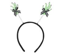 Songelt Serre-tête Punk Branch Halloween Jour de la mort Adultes Enfants Fête à thème Bandeau Tulle Tête de mort Fleur Bandeau Fête Fournitures Festival Couvre-chef