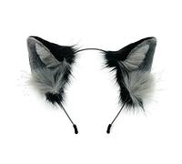 Songelt Serre-tête tendance fait à la main avec oreilles de loup pour Halloween, Noël, cosplay, fête pour l'école