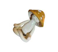 Songelt Statues miniatures de champignon de jardin en résine figurines de champignon de méditation pour pelouse extérieure décoration de jardin centres de table centres de table