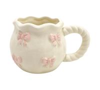 Songelt Tasse à café unique en céramique fabriquée à la main avec nœuds, tasse à eau, cuisine, salle à manger, décoration pour un usage quotidien avec nœuds, tasse à café